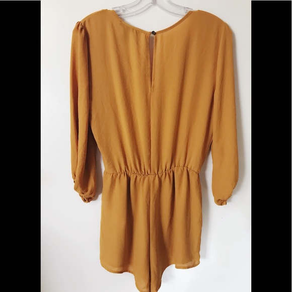 Forever 21 Yellow Tasseled Self-tie Romper - Picture 4 of 4